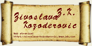 Živoslava Kozoderović vizit kartica